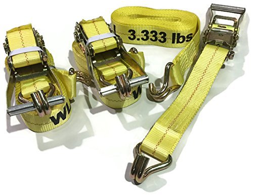 3 Pc Set 15 FT Heavy Duty Commercial 2" Ratchet Tie Down Straps 10000 Lbs J Hook Cargo Truck DOT Approved