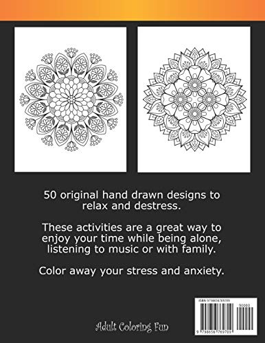 Mandala Coloring Book for Adults: An Adult Coloring Book for Relaxation, Stress Relief and Anxiety, Perfect Stress Relief Gift for Women (Adult Fun Coloring Books) image 4