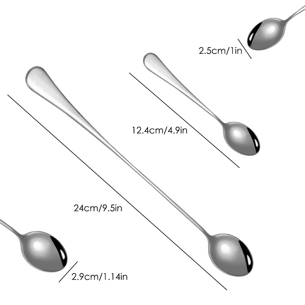 6/12 Stück Edelstahl Teelöffel Dessertlöffel Kaf Produktbild-Vorschau 8