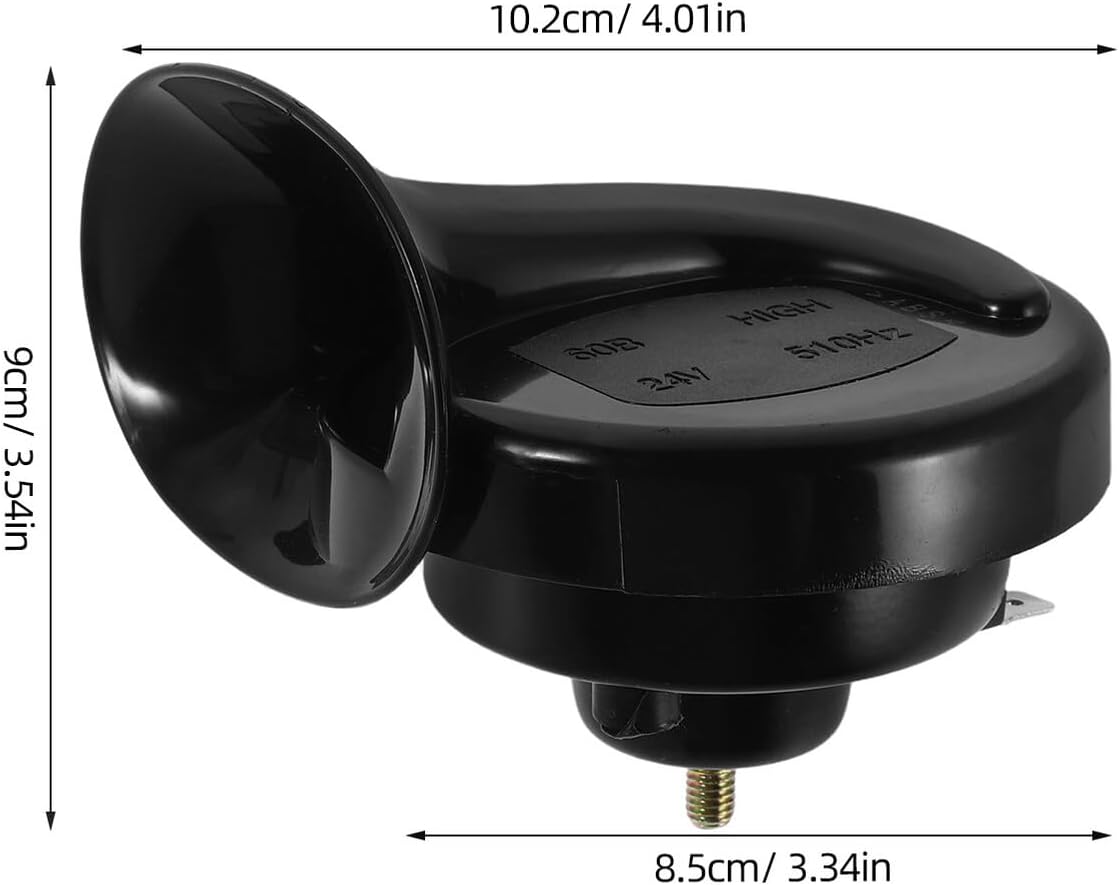 Didiseaon Electric Snail Horn for Motorcycle and Car, Waterproof 24v Loud Replacement Air Horn Compatible with E-bike, Tractor, and Truck Use