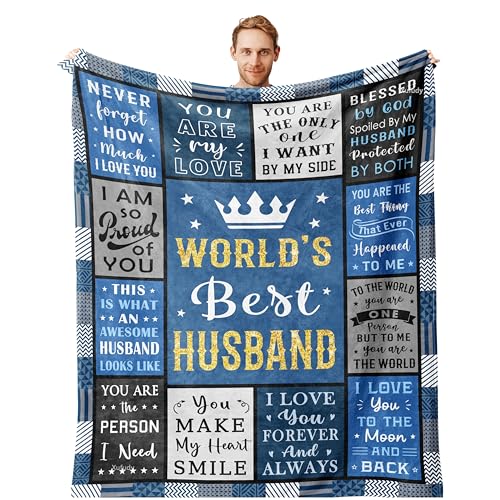Xufudy Gifts for Husband Husband Birthday Gifts from Wife Blanket 60x50 Cool Anniversary Wedding Gifts