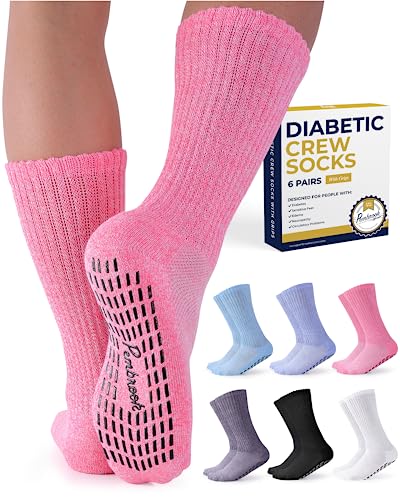 Image of Penbrook Frill Knit Bamboo Viscose Diabetic Socks for Women & Men 6 Pairs