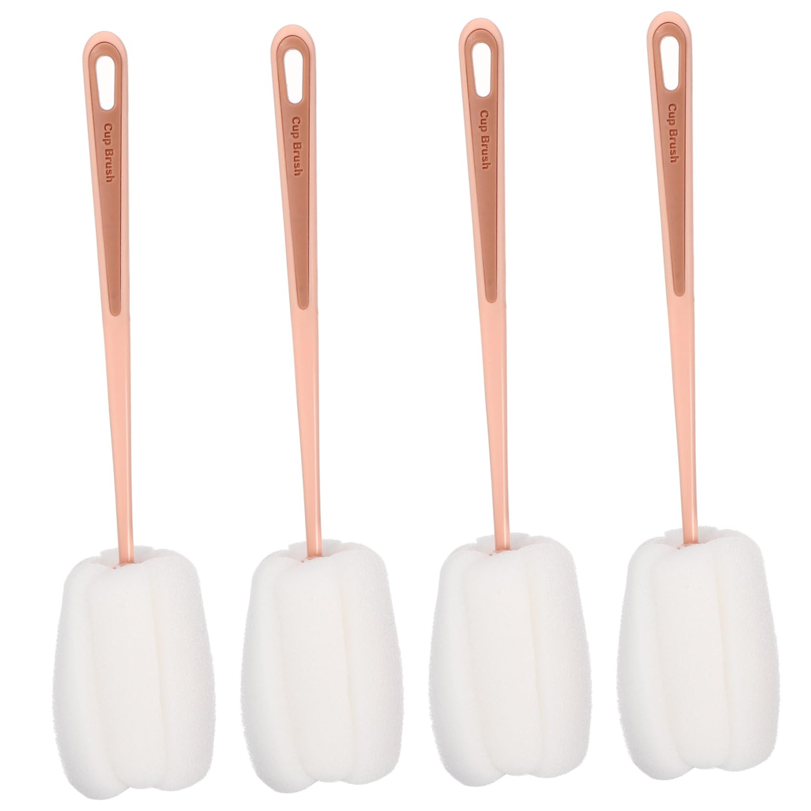 Healeved 4pcs Cup Brush White Cleaners Straw Cleaner Portable Bottle Brush Bottle Drying Rack Feeding Bottle Brush Bottle Brush Cleaning Bottle Cleaning Brush Pink Stuff Cleaner Sponge