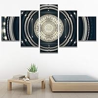 SIGNWIN 5 Panel Canvas Wall Art Solid Structures for Home Decorations Ready to Hang - 60