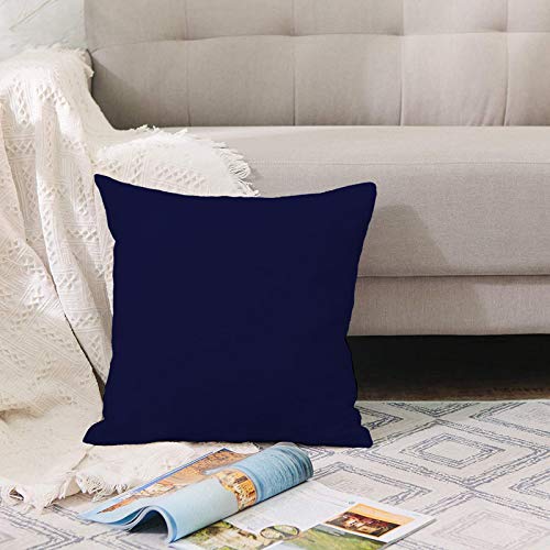 Image of YRM Bedding's Navy Blue 600-TC Oraganic Cotton 5-Piece Decorative Cushion Covers (20 inchx20 inch)