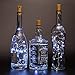SmilingTown Wine Bottle Lights with Cork 15Pack 10 LED 40 Inches Battery Operated Silver Wire Liquor Fairy Mini String Lights for Party Christmas Halloween Wedding Decoration