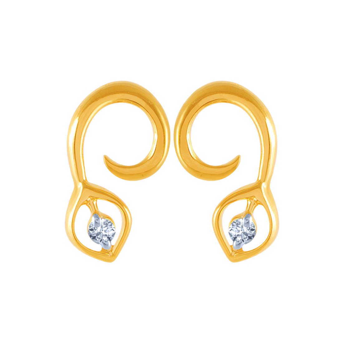 Gold and Diamond Stud Earrings for Women-image-48
