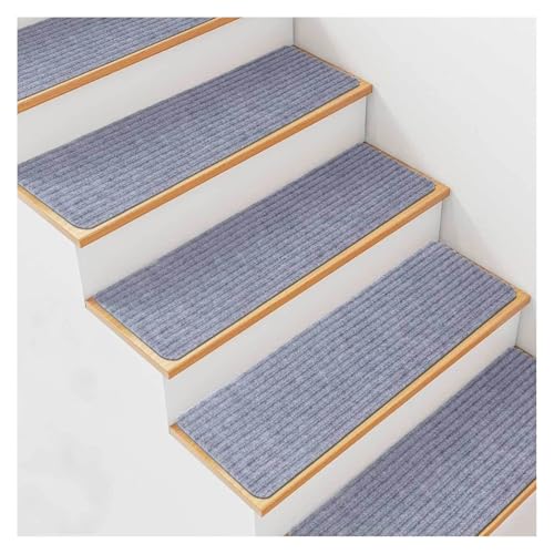 階段滑り止め, 15パック 20cm x 76cm マット 滑り止め, 洗えます 屋外 玄関マット タイルおよびガラスの階段に適しています,lightgray