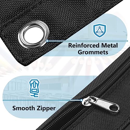 Forvencer Pencil Pouch For 3 Ring Binder, Binder Pencil Pouch With Smooth Zipper, Clear Window Pencil Case For Binder, Big Capacity 3 Ring Binder Pencil Pouch With 3 Reinforced Grommets, Black #TOP3