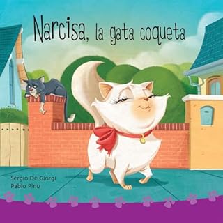 Diseño de la portada del título Narcisa, la gata coqueta