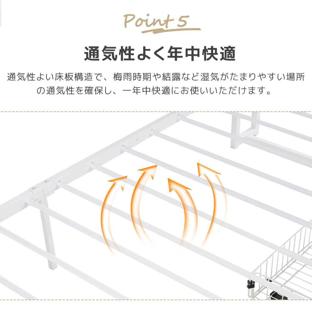 新作パイプベッドコンセント付きUSBポート付き引き出し付き耐荷重150kg Amazon｜HDKHTWL パイプベッド シングル ベッド コンセント付き