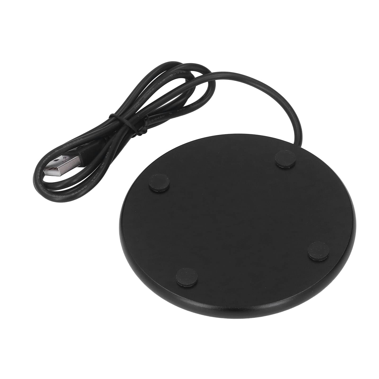 Calentador USB para la oficina con posavasos inteligentes de temperatura constante de 55 °C para bebidas calientes en el hogar y la oficina, Ø 10,3 cm (negro)