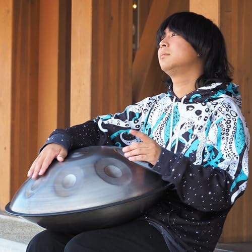 Handpan Steel 10 notas 56cm con base dorado miniatura 6