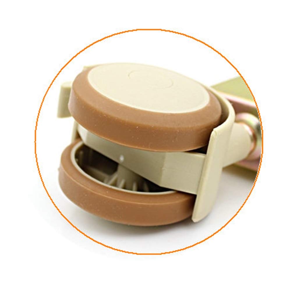 4 Roulettes de Meuble avec Roulettes Pivotantes en Forme de U roues avec Roues de Frein pour Berceaux pour Enfants Silencieuse Convenant au lit de Bébé Roues Pivotantes Roulette Universelle (20mm)