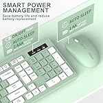Wireless Keyboard and Mouse Combo, Full-Sized Wireless Keyboard and Adjustable DPI Mouse, 2.4GHz USB Receiver, Silent Keyboard and Mouse for PC, Windows, MAC, Desktop, Laptop (Avocado Green) - Image 5