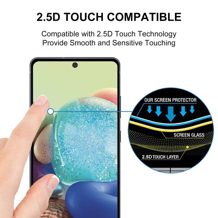 Image of OCTRIX Tempered Glass Screen Protector Compatible For Samsung Galaxy Note 10 Lite (Full Screen Coverage (Except Edge to Edge) and Free Complete Easy Installation kit - by blackwik