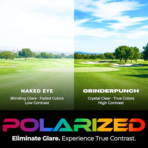 Image of grinderPUNCH XL XXL Sunglasses Men Big Head Extra Large Wide Polarized | Big Head XL XXL Regular Fit, Extra Wide Oversized Frame, Large Face, Polarized UV400 Lens, Driving Fishing Golf Sport