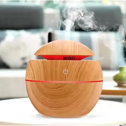 REDWIND Cool Mist Ultrasonic Air Humidifier for Room Essential Oil Diffuser for Home D?cor, Office, Bedroom, and Travel Aroma Diffuser with Colourful led Night Light, Electric Air Freshener for car