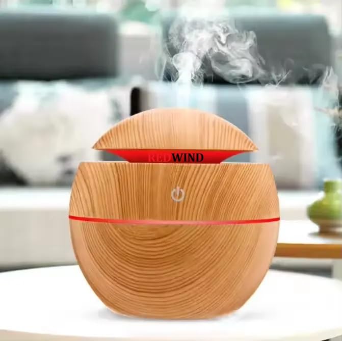REDWIND Cool Mist Ultrasonic Air Humidifier for Room Essential Oil Diffuser for Home Décor, Office, Bedroom, and Travel Aroma Diffuser with Colourful led Night Light, Electric Air Freshener for car-image-40