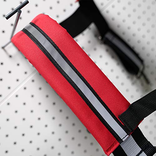 Image of MELOTOUGH Tool Belt Suspenders Construction Work Suspender with Reflective Firefighter suspenders Strip Hi Vis Safety Work Padder Shoulder Suspender (Hi Vis Black)