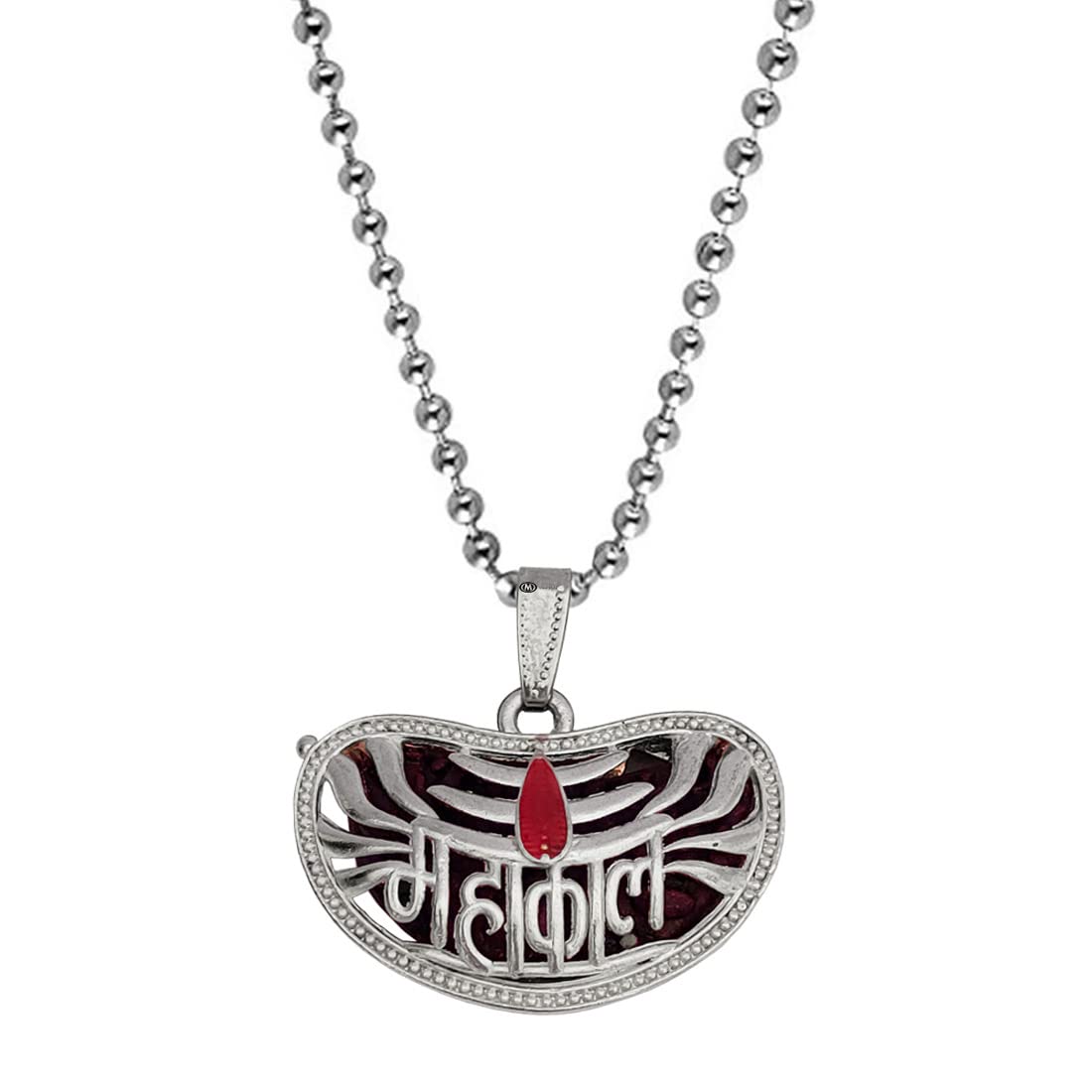 Religious Jewelery Symbolic for Buddhist Yoga Om Rudhrasha Bead Locket Brown, Silver Brass, Wood, Stainless Steel For Unisex-image-45