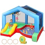 AIYAPLAY Castillo Hinchable para Niños con Soplador Tobogán 290x230x200cm