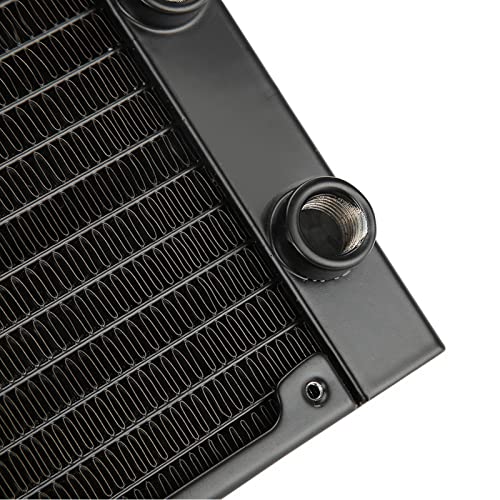 Water Cooling, 12 Tubes Computer Heat Exchanger G1/4 Thread Water Separator Water Cooler Tube for PC (360mm)