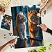 TangMosaic Lionhearted Cat Jigsaw Puzzle, 1000 Piece Puzzle for Adults, Impossible Hard Difficult Challenging Puzzles for Adults 1000 Pieces, Home Decoration Puzzle, Interlock Perfectly No Dust