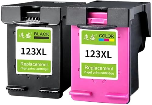 123XL Black & Tri Color yield Ink Cartridges for Deskjet 2130, 2620, 3630, 3732, Envy 4523, 5010, 5020 series Printers - Compatible (Set of 2)