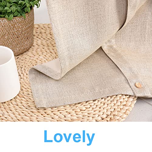 Decohongdi Pizazzy Blackout Curtain Valance 2Pcs, Tie Up Valance For Window 20 Inch Long, Elegant Burlap Linen Textured Window Treatment For Casual And Formal Rooms Dark Beige 52 X 20 In Set Of 2 #TOP7
