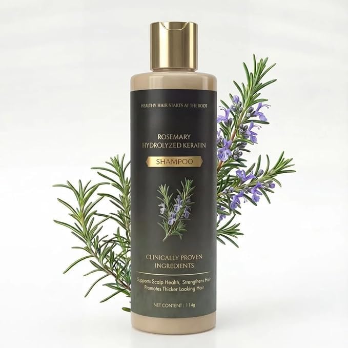 Organic Rosemary Hair Growth Shampoo with Hydrolyzed Keratin | Natural Thickening & Strengthening Formula | Promotes Healthy Scalp & Fuller Hair (Pack Of 1)-picture-24