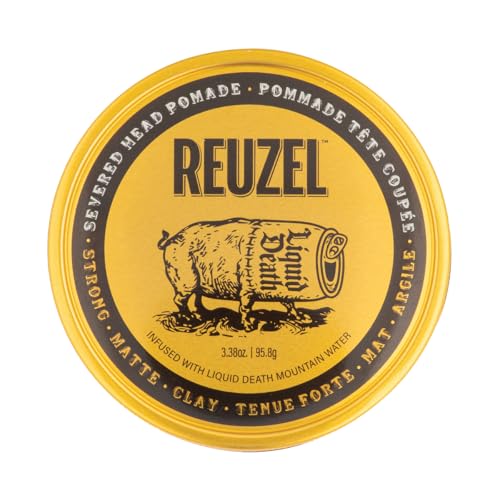 Reuzel Pomada de arcilla mate Severed Head, fijación fácil de trabajar con mayor definición y textura, 3,38 oz/95 g