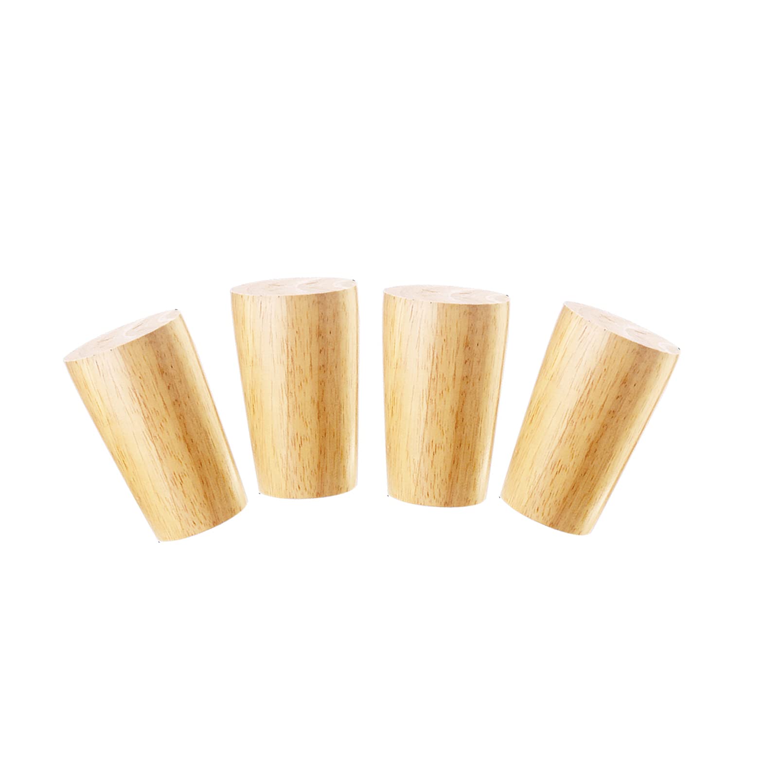 Patas de madera para sofás y muebles de bricolaje, juego cónico de madera maciza para salón