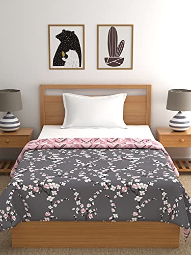 Image of Trident Reversible Queen Dohar, Microfiber, Dohar Double Bed, Queen Size Blanket, Super Soft Quilt, Comfort Living Dohar Collection 90 GSM, Peach Blush, Single