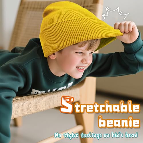 Image of ZOORON Kids Beanie Boys Girls Beanies Children Winter Hats Children Knit Warm Caps Kids Soft Beanie Cap