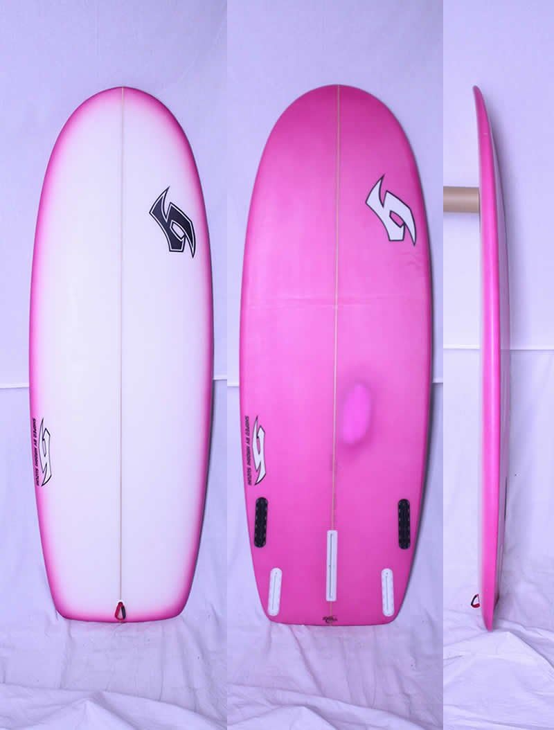 Amazon 5 2 H Surf Board Pink White 小波も エイチサーフボード Hiroaki Suzuki シェイプ Fin付き サーフボード H Surf Board エイチサーフボード サーフボード