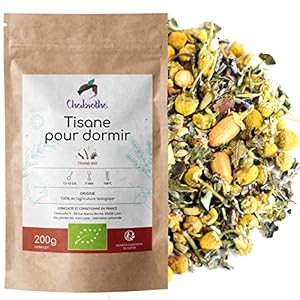 Chabiothé – Tisane aux plantes pour dormir BIO 200g – avec mélisse, lavande… sachet biodégradable