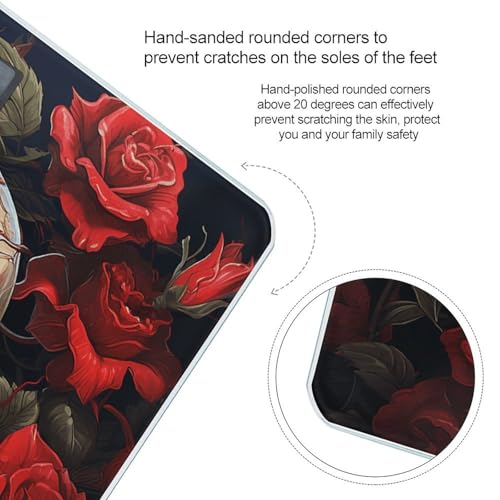 Báscula digital corporal roja Skull Rose de alta precisión miniatura 4