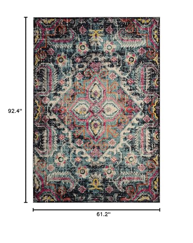 Tapete Decorativo Boho Monaco Azul y Fucsia 91x61 cm miniatura 2