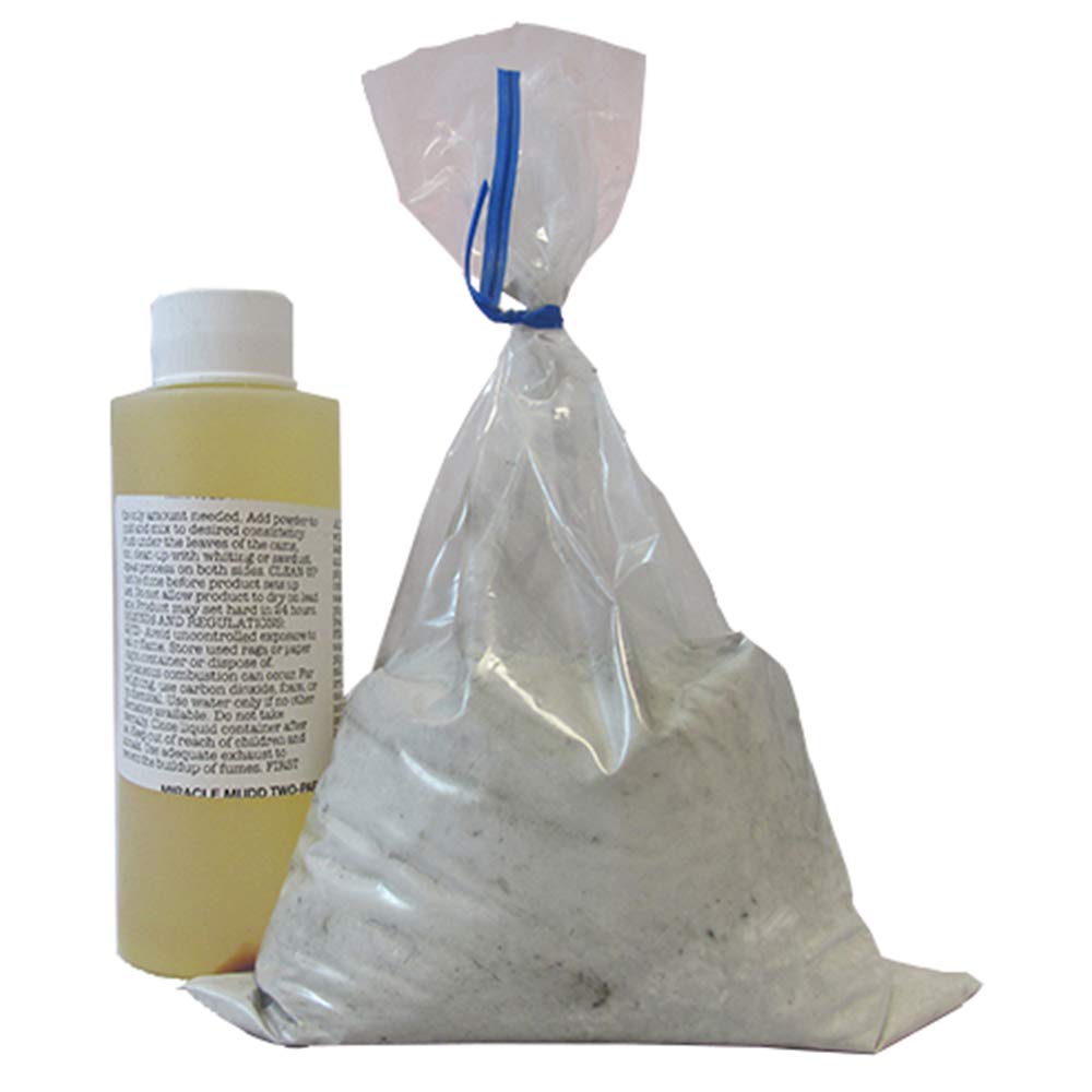 Black Miracle Mudd Stained Glass & Hobby Craft Cement - for All Lead Work - Small Set 1lb.