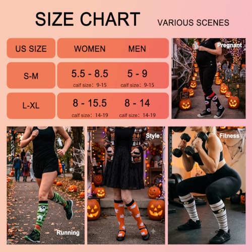 Image of 4 Pairs Compression Socks for Women Circulation-Best Support for Nurses,Running,Athletic,Travel