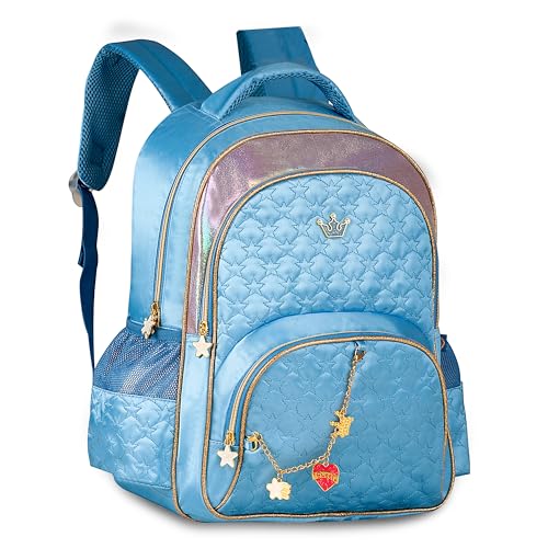 Mochila de Costas 16 Sweet Queen Matelassê Azul - Clio Style