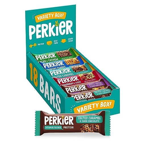 Perkier Variety Box Snack Bars (18 Pack) Vegan Gluten Free