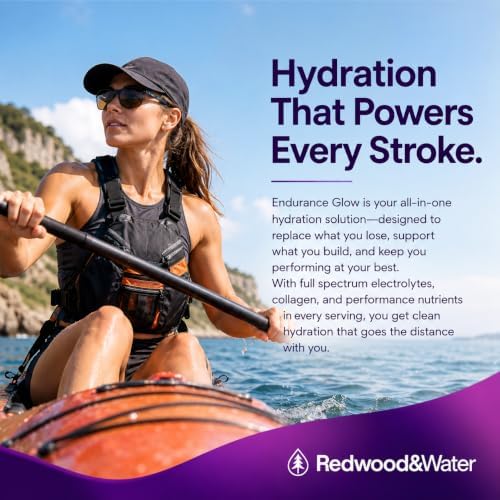 Redwood & Water Endurance Glow Electrolyte Powder | Hydration Drink Mix with Collagen Peptides, Hyaluronic Acid & Electrolytes | Zero Sugar Cherry Lemonade | Running, Cycling & Recovery | 30 Servings — view 7
