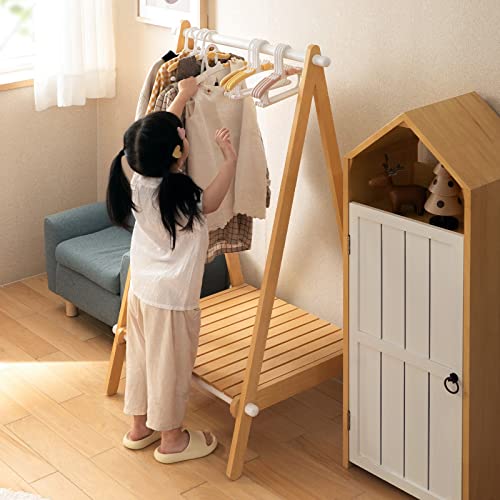 Baby Hangers For Closet Nursery Clothes, Pack Of 20 Extendable Laundry Hanger For Newborn Clothing, With Space Saving Hooks & A Hanger Organizer, Adjustable Children Coat Hanger, Yellow #TOP4