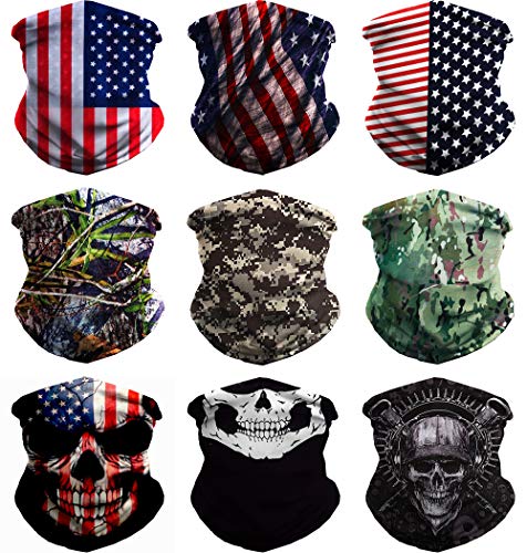 WONBURY Headband Bandana 12-in-1 Headwear Neck Gaiter Headwrap Balaclava Facemask Helmet Liner
