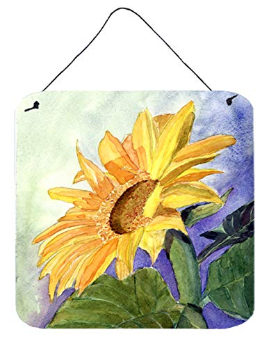 Caroline's Treasures RDR2001DS66 Flower - Sunflower Wall or Door Hanging Prints Aluminum Metal Sign Kitchen Wall Bar Bathroom Plaque Home Decor, 6x6, Multicolor