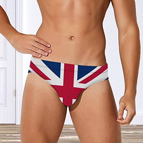 Calculay British Flag Men's Swimming Trunks,Beach Shorts Stretch Swimsuit Quick Dry3