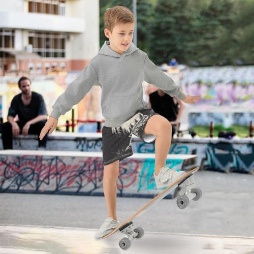 DOMIKING Wolf Moon Black Kids Shorts Pull-on Boys Shorts with Elastic Waist Casual Athletic Pants for Outdoor Summer4