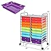 Giantex 20-Drawer Storage Drawer Cart, Rolling Organizer Cart for Office School Tools Scrapbook Paper, Utility Rack on Wheels (Multicolor)